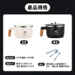 【Light Live】日式不鏽鋼雙層隔熱泡麵碗 1200ML(附環保餐具組 泡麵碗 不鏽鋼碗 碗 隔熱碗 瀝水碗)