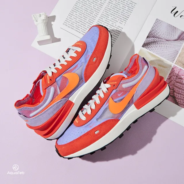 【NIKE 耐吉】W WAFFLE ONE 女鞋 橘藍紫色 小SACAI 運動 休閒鞋 DC2533-800