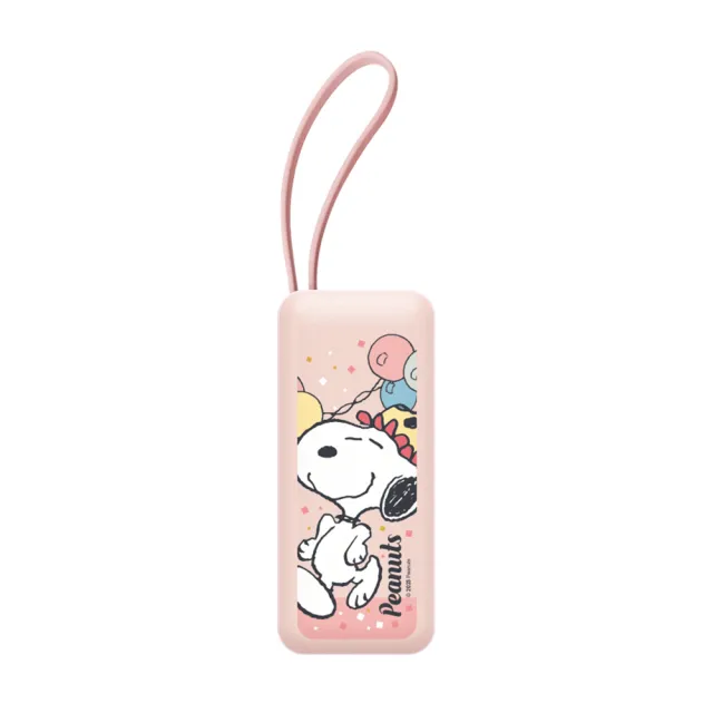 【SNOOPY 史努比】PSN-114-IP 6000mAh 夾心棒行動電源(自帶線/Lightning接頭專用)