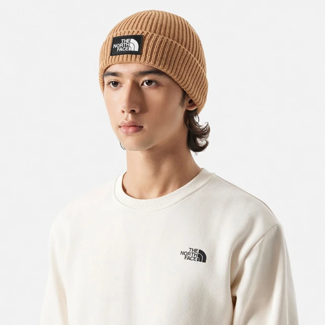 The North Face 帽子 毛帽 保暖 TNF LOGO BOX CUFFED BEANIE 卡其 NF0A3FJXI0J