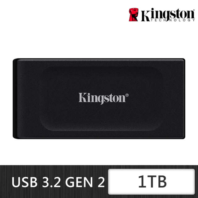 【Kingston 金士頓】XS1000 1TB Type-C USB 3.2 Gen 2 外接式ssd固態硬碟 黑(SXS1000/1000G)