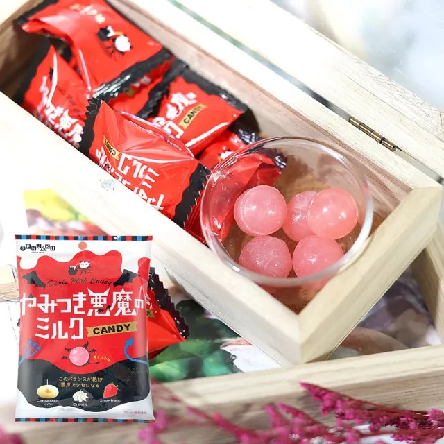 即期品【SENJAKU 扇雀飴】惡魔草莓牛奶風味糖(50g)