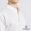 【BARONECE 百諾禮士】男款 雙絲光圖騰印花短袖POLO衫-白色(1198201-90)