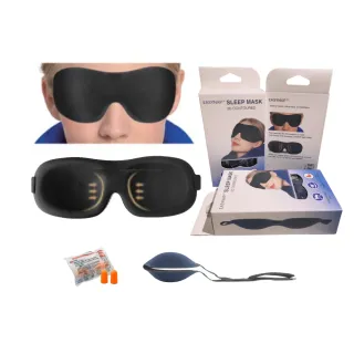 【EASYNAP】3D立體無痕睡眠眼罩附3M耳塞一組(眼罩 遮光眼罩 睡眠神器 透氣眼罩 旅行眼罩)