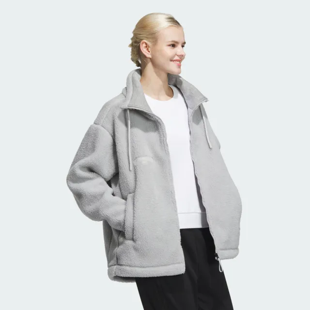 【adidas 官方旗艦】LOUNGE 運動外套 抓絨 女 IP7057