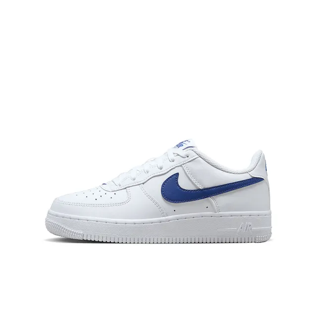 【NIKE 耐吉】休閒鞋 女鞋 大童 運動鞋 AIR FORCE 1 GS 白藍 DV7762-103