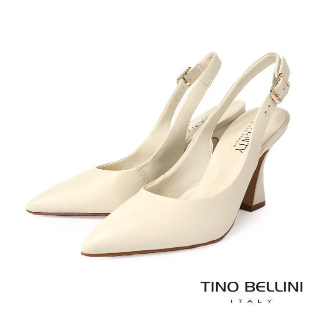 TINO BELLINI 貝里尼TINO BELLINI 貝里尼 巴西進口典雅素面後繫帶高跟鞋FS3V003(白色)
