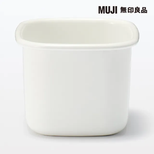 【MUJI 無印良品】琺瑯保存容器/深型.小 約寬9.5*深11.5*高7cm