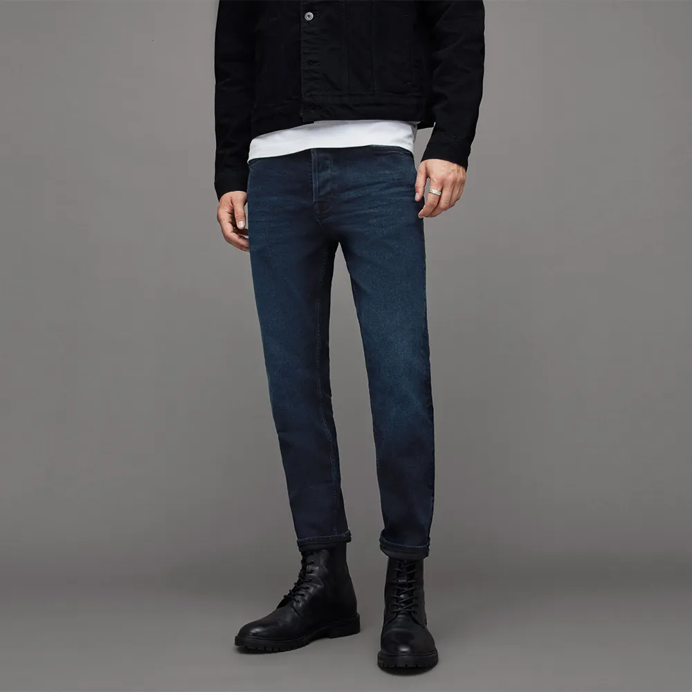 【ALLSAINTS】DEAN 中腰修身牛仔褲Blue/Black ME040Z(修身版型)