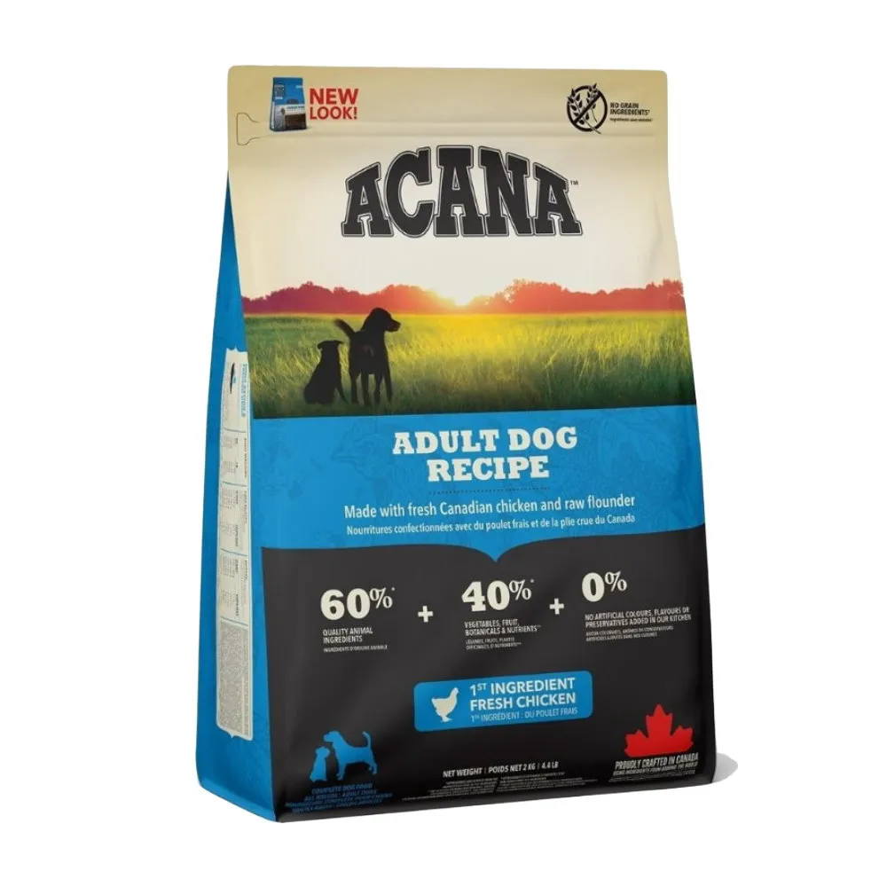 【ACANA】成犬無穀配方-放養雞肉+新鮮蔬果（強化骨骼）2kg*2包組(狗糧、狗飼料、犬糧)