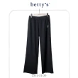 【betty’s 貝蒂思】腰鬆緊小熊刺繡直條壓紋長褲(共二色)