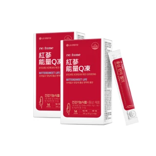 【retune 蕊庭】紅蔘能量Q凍x2盒(14條/盒-人蔘 LG生活健康 高麗蔘 6年根人蔘 漢方溫補)
