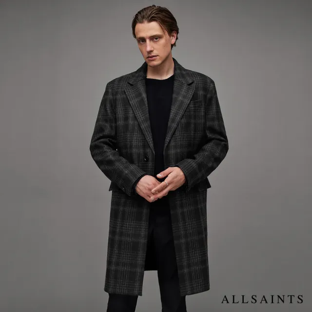 【ALLSAINTS】SARGAS 羊毛中長版大衣 MC028Z(舒適版型)