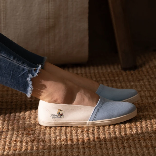【SNOOPY 史努比】懶人鞋-藍(懶人鞋 休閒鞋 女鞋 親子布鞋 基本款 低筒)