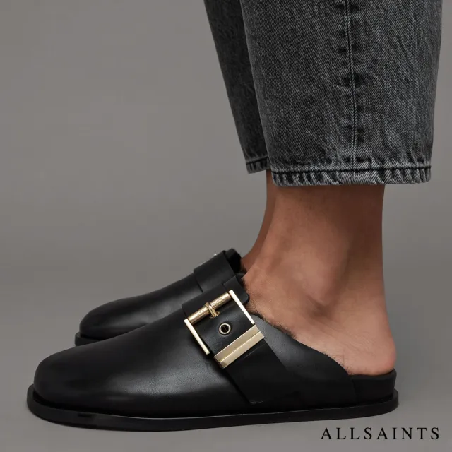 【ALLSAINTS】VENUS 鋪毛穆勒鞋Black WF501Z