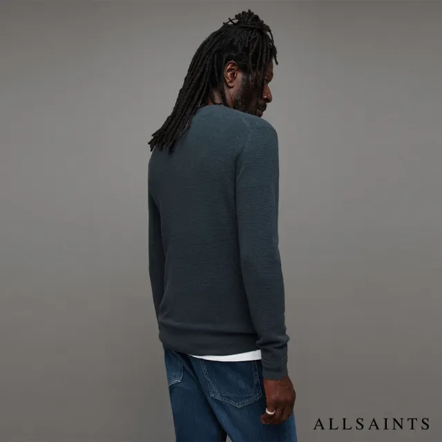 【ALLSAINTS】IVAR 羊毛針織上衣BEETLE BLUE MK034P(常規版型)