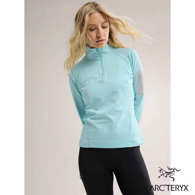 【Arcteryx 始祖鳥官方直營】女 Rho 刷毛套頭衫(流水藍)