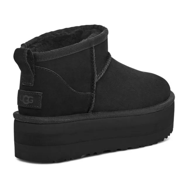 UGG】UGG Classic Ultra Mini Platform(栗子棕黑雪靴女鞋) - momo購物