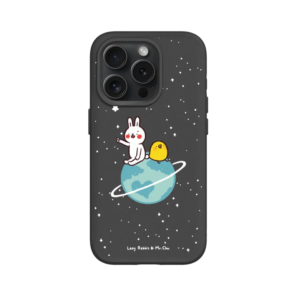 【RHINOSHIELD 犀牛盾】iPhone 15/Plus/Pro/Max SolidSuit背蓋手機殼/小宇宙(懶散兔與啾先生)