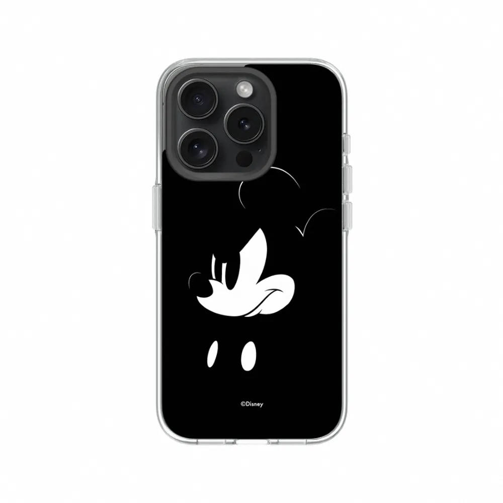 【RHINOSHIELD 犀牛盾】iPhone 15系列 Clear MagSafe兼容 磁吸透明手機殼/米奇-米奇黑設計(迪士尼)