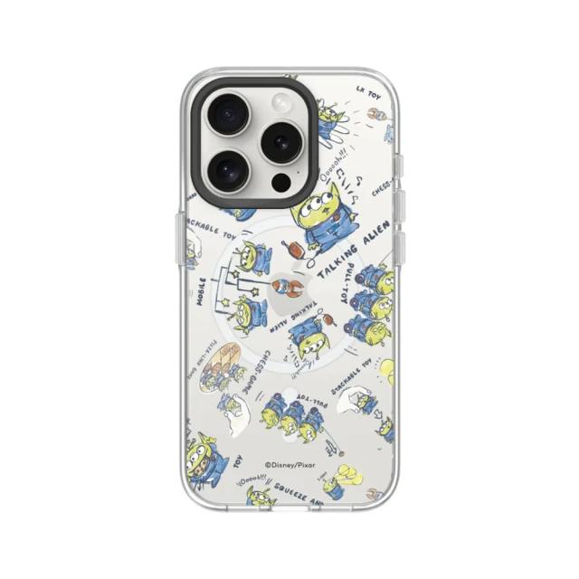 【RHINOSHIELD 犀牛盾】iPhone 15系列 Clear MagSafe兼容 磁吸透明手機殼/玩具總動員-三眼怪樂園(迪士尼)