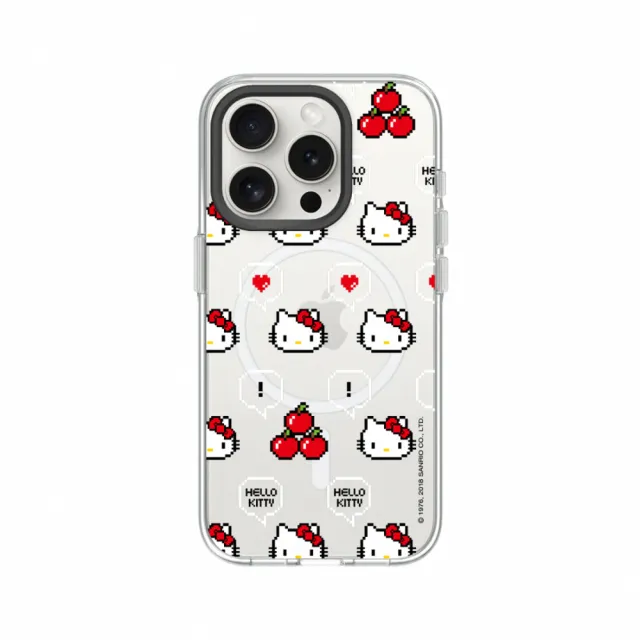 【RHINOSHIELD 犀牛盾】iPhone 15系列 Clear MagSafe兼容 磁吸透明手機殼/Retro Hello Kitty(Hello Kitty)