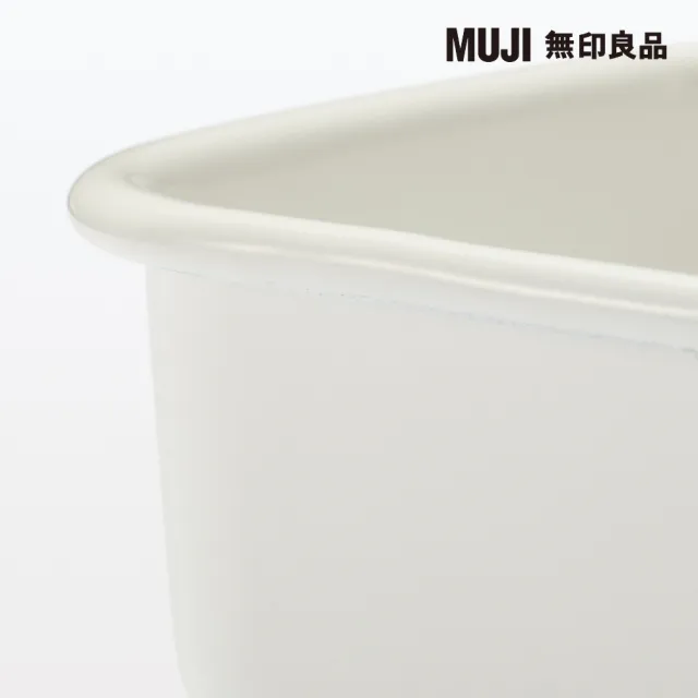 【MUJI 無印良品】琺瑯保存容器/中 約寬11.5*深19*高5cm