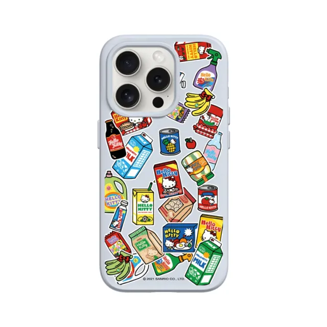 【RHINOSHIELD 犀牛盾】iPhone 15系列 SolidSuit MagSafe兼容 手機殼/Sticker-Supermarket(Hello Kitty)