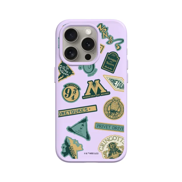 【RHINOSHIELD 犀牛盾】iPhone 15/Plus/Pro/Max SolidSuit背蓋手機殼/Sticker-Wizarding World(哈利波特)