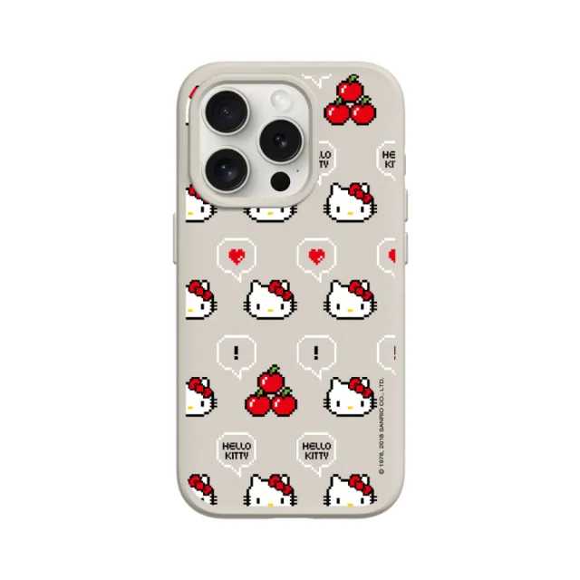 【RHINOSHIELD 犀牛盾】iPhone 15/Plus/Pro/Max SolidSuit背蓋手機殼/Retro Hello Kitty(Hello Kitty)