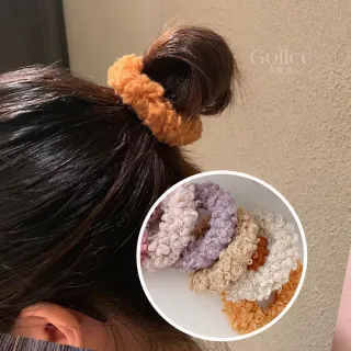 【Gulicc】髮圈 韓國 羊羔絨 捲毛 2入(新年 情人節 生日 髮飾 頭飾 大腸圈 髮夾 禮物)