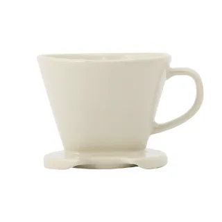 【MUJI 無印良品】炻器咖啡濾杯 / 灰米 直徑11.3cm
