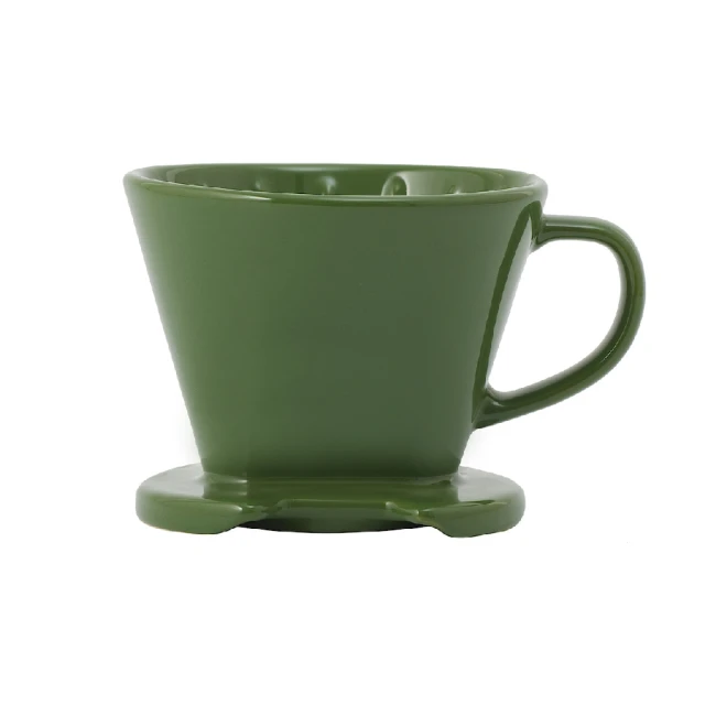 【MUJI 無印良品】火石器咖啡濾杯 / 綠色 直徑11.3cm