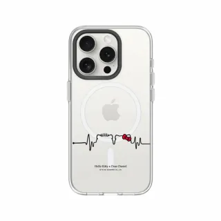 【RHINOSHIELD 犀牛盾】iPhone 15系列 Clear MagSafe兼容 磁吸透明手機殼/撲通撲通(Hello Kitty)