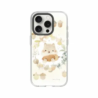 【RHINOSHIELD 犀牛盾】iPhone 15/Plus/15 Pro/Max Clear透明防摔手機殼/涼丰系列-松果與小松鼠(涼丰)