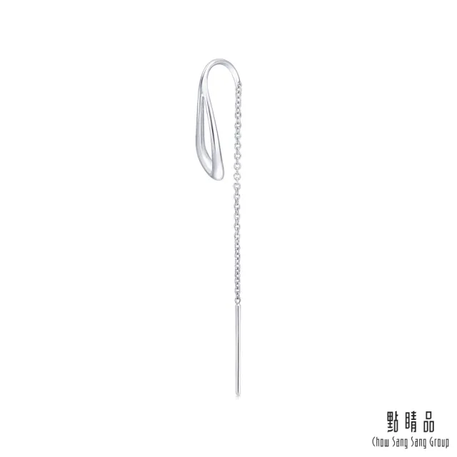 【點睛品】Ear Play 鉑金水滴線條耳環-單只