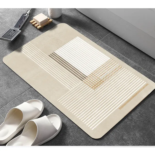 【巴芙洛】設計師款雙層科技布硅藻土軟地墊(踏墊/超吸水/浴室地墊/地墊)