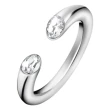 【Calvin Klein 凱文克萊】Brilliant系列鋼色晶鑽戒指-7/8(ck戒指)