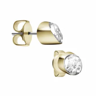 【Calvin Klein 凱文克萊】Brilliant系列淺金耳環(ck耳環)