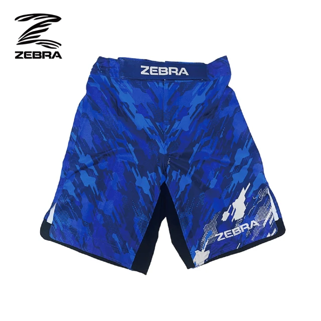 【Zebra Athletics】柔術短褲 ZPEASH03BL(中性款 迷彩藍 BJJ 巴西柔術 拳擊格鬥訓練 運動機能衣)