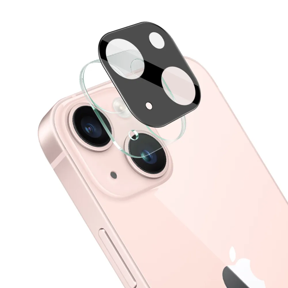 【IMAK】Apple iPhone 15/iPhone 15 Plus 鏡頭玻璃貼(曜黑版)