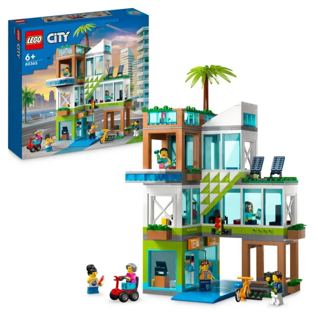 【LEGO 樂高】城市系列 60365 公寓大樓(男孩玩具 兒童積木 女孩玩具 DIY積木)