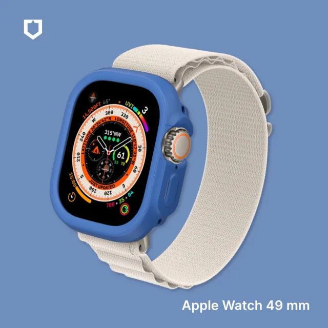 犀牛盾錶殼組【Apple】Apple Watch Ultra2 LTE 49mm(鈦金屬錶殼搭配海洋錶帶)