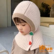 【iSFun】甜甜精靈＊兒童披肩保暖套頭脖圍毛帽(顏色可選)