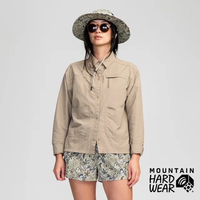 【Mountain Hardwear】Stryder Long Sleeve Shirt W 防曬防潑水長袖襯衫 女款 卡其色 #2027911