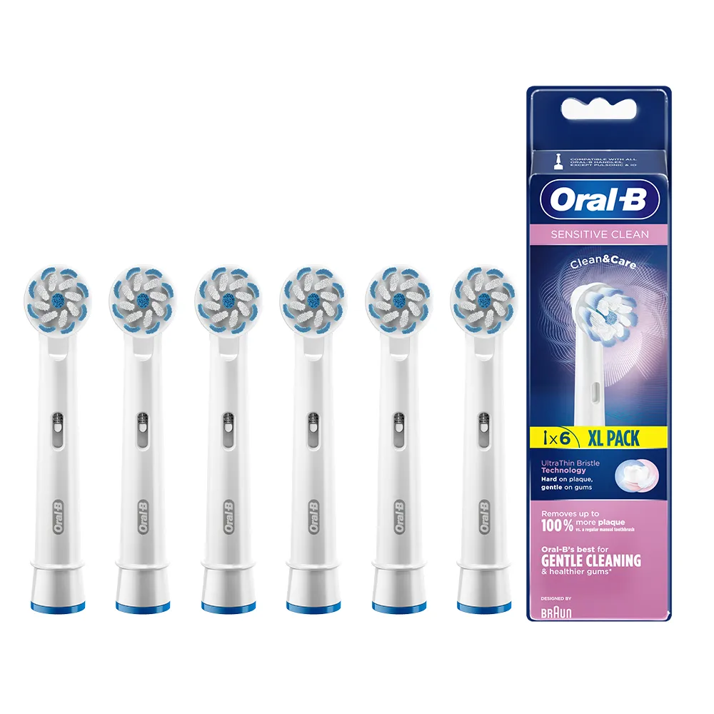 【德國百靈Oral-B-】電動牙刷 超細毛護齦刷頭EB60-6(6入)