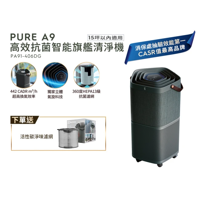 Electrolux 伊萊克斯 Pure A9.2 高效能抗