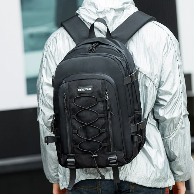 MoonDyMoonDy 包包 後背包 男生包包 背包 尼龍背包 防水背包 黑色包包 旅行背包 大容量後背包 行李背包