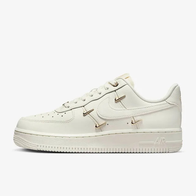 【NIKE 耐吉】雙11 休閒鞋 運動鞋 WMNS AIR FORCE 1 07 LX 女鞋 米白 小金勾(FV3654111)