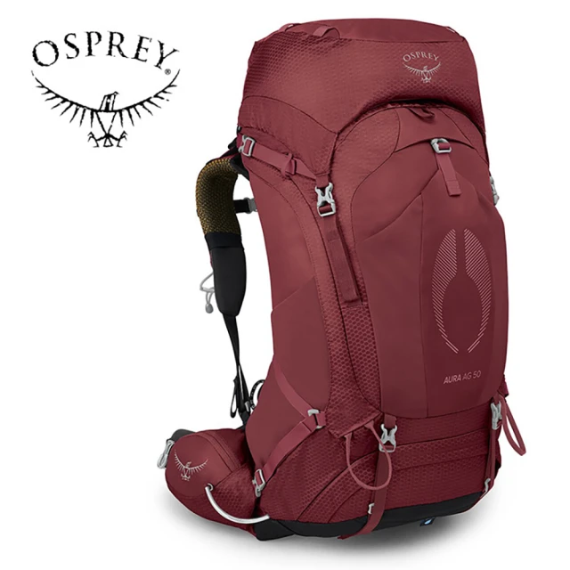 Osprey Aura AG 50 登山背包 50L 女款 莓果紅(健行背包 徙步旅行 登山後背包)